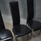 Dining Chairs in Black Leather by Giancarlo Vegni & Gualtierotti for Fasem, Italy, 1980s, Set of 6 8