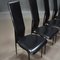 Dining Chairs in Black Leather by Giancarlo Vegni & Gualtierotti for Fasem, Italy, 1980s, Set of 6 4