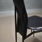 Dining Chairs in Black Leather by Giancarlo Vegni & Gualtierotti for Fasem, Italy, 1980s, Set of 6 14