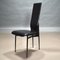 Dining Chairs in Black Leather by Giancarlo Vegni & Gualtierotti for Fasem, Italy, 1980s, Set of 6 10