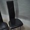 Dining Chairs in Black Leather by Giancarlo Vegni & Gualtierotti for Fasem, Italy, 1980s, Set of 6 9