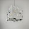 Mid-Century Square Clear Glass Pendant Lamp from Kamenicky Senov, 1960s, Image 10