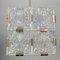 Mid-Century Square Clear Glass Pendant Lamp from Kamenicky Senov, 1960s 5