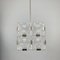 Mid-Century Square Clear Glass Pendant Lamp from Kamenicky Senov, 1960s, Image 2