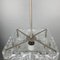 Mid-Century Square Clear Glass Pendant Lamp from Kamenicky Senov, 1960s, Image 8