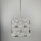 Mid-Century Square Clear Glass Pendant Lamp from Kamenicky Senov, 1960s, Image 3