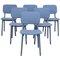 Blue Felt Chairs by Delo Lindo for Ligne Roset, 2012, Set of 6, Image 1