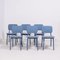 Blue Felt Chairs by Delo Lindo for Ligne Roset, 2012, Set of 6 2