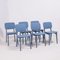 Blue Felt Chairs by Delo Lindo for Ligne Roset, 2012, Set of 6 4