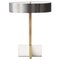 Brass Tower Table Lamp Square in Circle 1