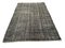 Vintage Turkish Distressed Overdyed Grey Wool Rug, Image 1