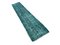 Turkish Distressed Overdyed Turquoise Wool Narrow Runner Rug, Image 8