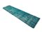 Tapis Runner Narrow en Laine Turquoise, Turquie, 1970s 10