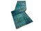 Turkish Distressed Overdyed Turquoise Wool Narrow Runner Rug, Image 5