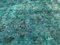 Turkish Distressed Overdyed Turquoise Wool Narrow Runner Rug, Image 2