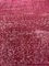 Türkischer Distressed Überfärbter Schmaler Läufer aus Rosa Wolle 2