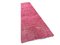 Turkish Distressed Overdyed Pink Wool Narrow Runner Rug 8