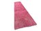 Turkish Distressed Overdyed Pink Wool Narrow Runner Rug, Image 8