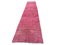Turkish Distressed Overdyed Pink Wool Narrow Runner Rug 4