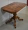 19th Century Inlaid Walnut and Light Wood Pedestal Table, Image 2