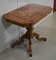 Podesttisch aus Nussholz mit Sockel aus hellem Holz, 19. Jh 2