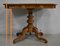 19th Century Inlaid Walnut and Light Wood Pedestal Table 24