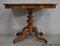 19th Century Inlaid Walnut and Light Wood Pedestal Table 19