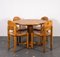 Dining Table & Chairs Set in the Style of Rainer Daumiller, 1970s, Set of 5 1