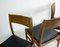 Mid-Century Mahogany and Black Leatherette Dining Chairs, 1960s, Set of 4 2