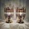 Table Lamps with Vertical Rigid Glass, 1980s, Set of 2 2