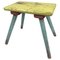 Vintage Industrial Wooden Stool with Original Paint, 1930s 1