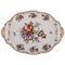 Großer Dresdner Servierteller aus handbemaltem Porzellan mit floralen Motiven 1