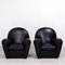 Black Leather Vanity Fair Sofa & Armchairs from Poltrona Frau, 2000s, Set of 3, Image 9