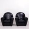 Schwarzes Leder Vanity Fair Sofa & Sessel von Poltrona Frau, 2000er, 3er Set 9