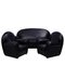 Schwarzes Leder Vanity Fair Sofa & Sessel von Poltrona Frau, 2000er, 3er Set 2