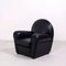 Black Leather Vanity Fair Sofa & Armchairs from Poltrona Frau, 2000s, Set of 3 10