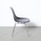 Sedia impilabile DSX in fibra di vetro nera attribuita a Charles & Ray Eames per Herman Miller, anni '50, Immagine 5