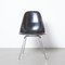 Sedia impilabile DSX in fibra di vetro nera attribuita a Charles & Ray Eames per Herman Miller, anni '50, Immagine 2