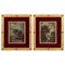 19th Century Napoleon III Paintings on Porcelain Gilded Bronze Frame, Set of 2 1