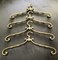 Italian Hollywood Regency Solid Brass Coat Hangers, 1980s, Set of 4 2