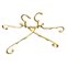 Italian Hollywood Regency Solid Brass Coat Hangers, 1980s, Set of 4, Image 1