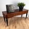 Mid-Century Italian Burl and Brass Console Side Table, 1950s, Image 2