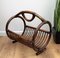 Italian Bamboo & Rattan Magazine Rack, 1960s 6