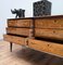 Mid-Century Modern Italian Burl Wood, Glass & Brass Sideboard, 1950s 4