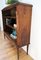 Mid-Century Italian Walnut, Glass Top & Brass 3-Shelf Open Bookcase, 1950s 3