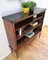 Mid-Century Italian Walnut, Glass Top & Brass 3-Shelf Open Bookcase, 1950s 4