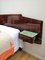 Mid-Century Modern Italian Bed Frame with Floating Nightstands, 1950s 4