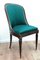 Vintage Italian Wood & Upholstered Chairs with Curved Back, Set of 2, Image 5