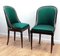Vintage Italian Wood & Upholstered Chairs with Curved Back, Set of 2 3