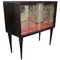 Mid-Century Italian Wood, Mirror & Mosaic Dry Bar Cabinet, 1960s 1